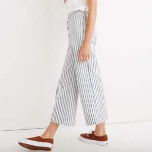 Madewell Emmett Stripe Wide Leg Crop Pants